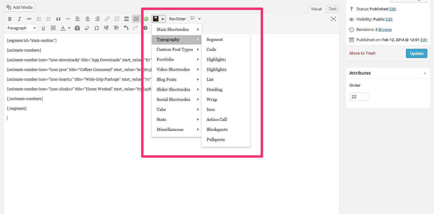 Shortcode Builder