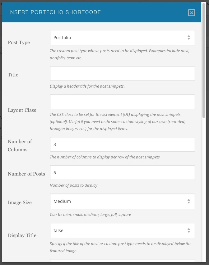 Shortcode Builder